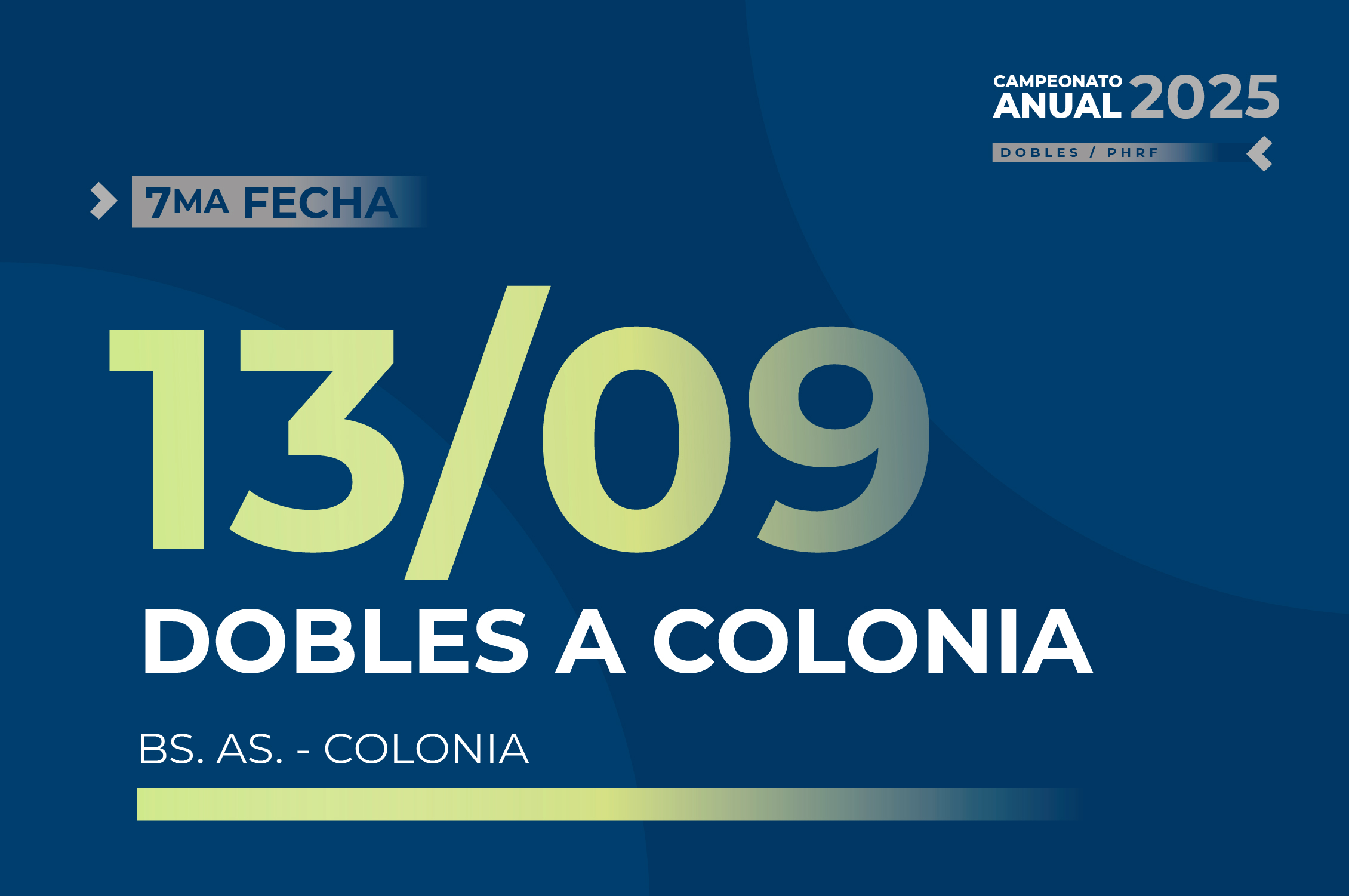 7ma Fecha 13-09-2025 – Dobles a Colonia