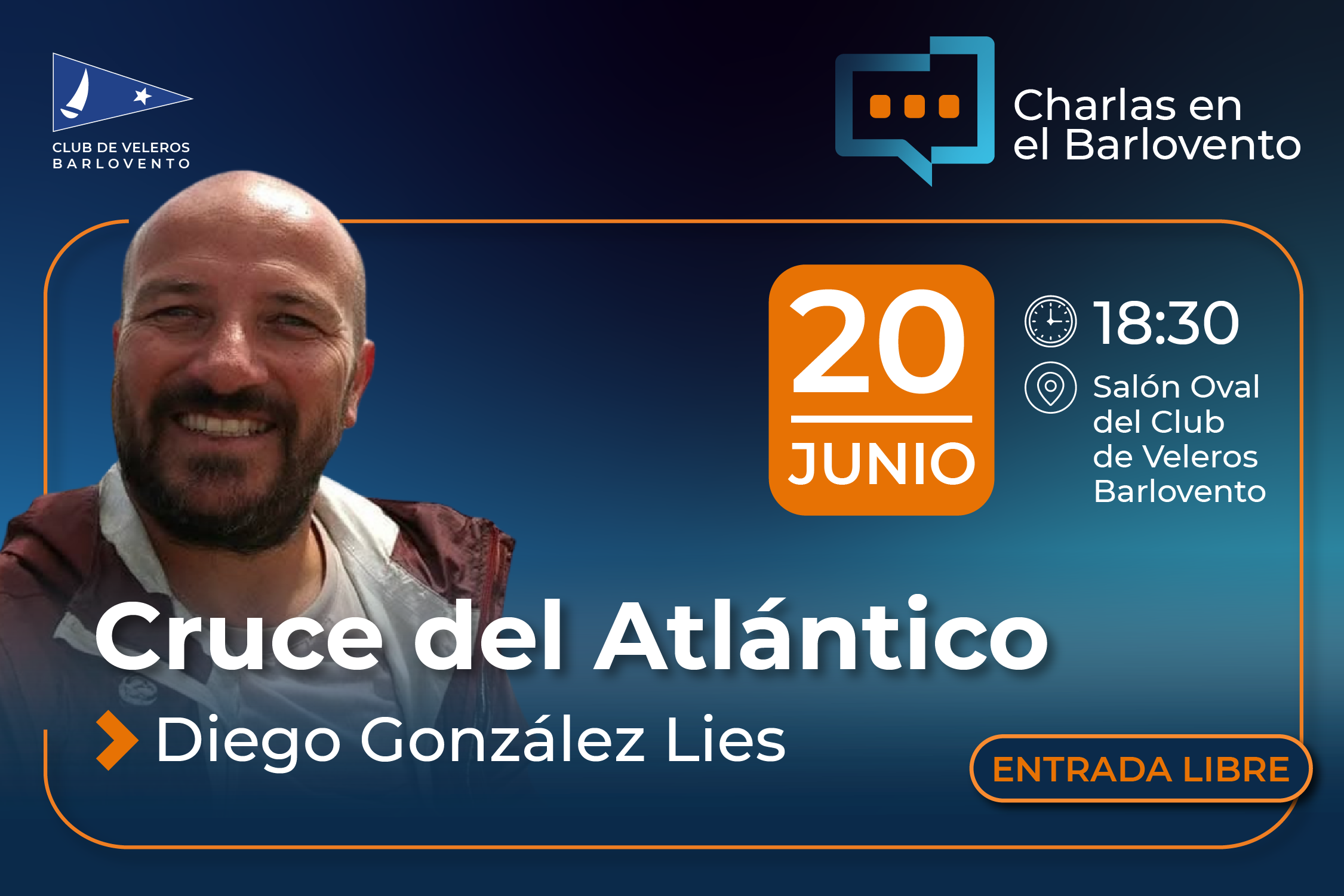 Charlas en el Barlovento – Cruce del Atlántico – Diego González Lies